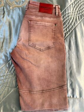 Benimology Men's Slim Jeans in Dusty Pink